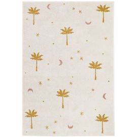 Tapis miel chambre d'enfant rectangle Little Palm