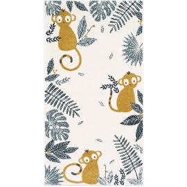 Tapis chambre d'enfant miel rectangle Monkey Paradise