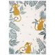 Tapis chambre d'enfant miel rectangle Monkey Paradise