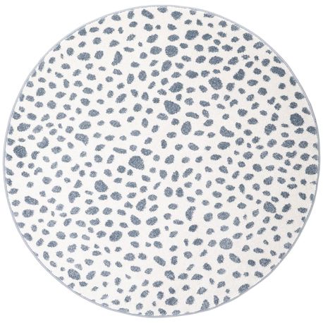 Tapis enfant rond argenté bleu Malda