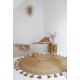 Tapis rond avec franges enfant jute Else