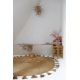 Tapis rond avec franges enfant jute Else