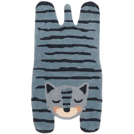 Tapis animal enfant laine Blue Tigger