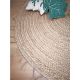 Tapis jute et polyester enfant rond Abha