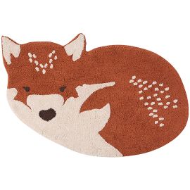 Tapis coton chambre enfant animal Little Wolf