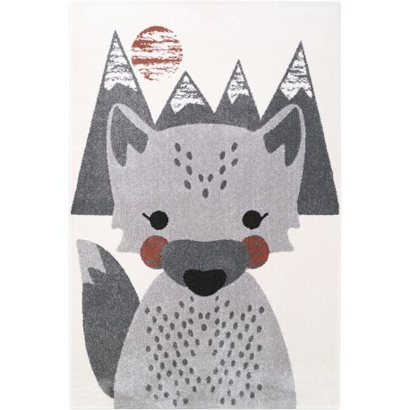 Tapis rectangle enfant multicolore Mr Fox