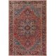 Tapis vintage rouge plat rayé Benuta