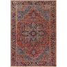 Tapis vintage rouge plat rayé Benuta