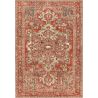 Tapis orange rayé vintage plat Alto