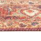 Tapis orange rayé vintage plat Alto