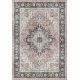 Tapis gris vintage plat rayé Nomeda