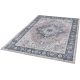 Tapis gris vintage plat rayé Nomeda