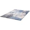 Tapis design plat abstrait bleu Gino