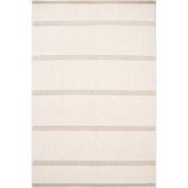 Tapis beige design à courtes mèches Leo