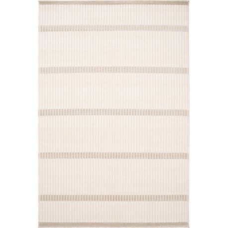 Tapis beige design à courtes mèches Leo