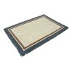 Tapis coton lavable en machine moderne avec franges Chess