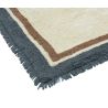 Tapis coton lavable en machine moderne avec franges Chess