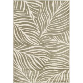 Tapis floral olive moderne rectangle Lamone