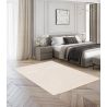 Tapis moderne crème courbe rectangle Kasai