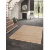 Tapis laine et jute fait main naturel Karma