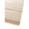 Tapis laine et jute fait main naturel Karma