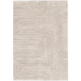 Tapis doux abstrait beige moderne Nazar