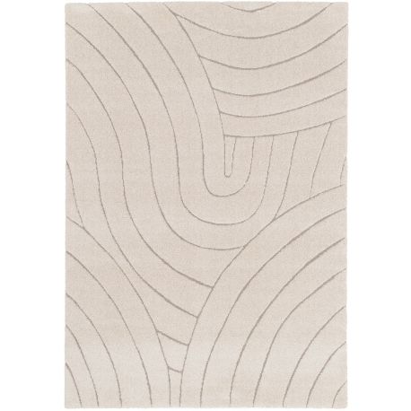 Tapis abstrait doux beige moderne Archie