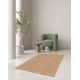 Tapis jute naturel plat avec franges Hotami