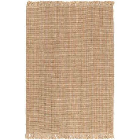 Tapis jute naturel plat avec franges Hotami