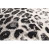 Tapis noir doux moderne rectangle Rune