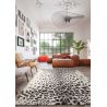 Tapis noir doux moderne rectangle Rune