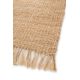 Tapis jute naturel plat réversible avec franges Oystein