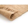 Tapis jute naturel plat réversible avec franges Oystein