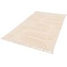 Tapis courbe coton avec franges moderne Ava