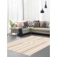 Tapis moderne coton courbe avec franges Ricky