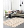 Tapis moderne coton courbe avec franges Ricky