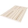 Tapis moderne coton courbe avec franges Ricky