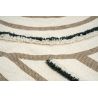 Tapis moderne coton courbe avec franges Ricky