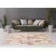 Tapis coton abstrait avec franges moderne Silas