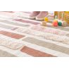 Tapis coton abstrait avec franges moderne Silas