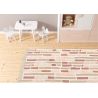 Tapis coton abstrait avec franges moderne Silas