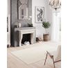 Tapis uni crème doux design rectangle Marit