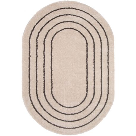 Tapis oval doux recyclé moderne Tazliza