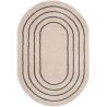 Tapis oval doux recyclé moderne Tazliza