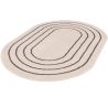 Tapis oval doux recyclé moderne Tazliza