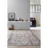 Tapis vintage plat extérieur et intérieur rayé Iben