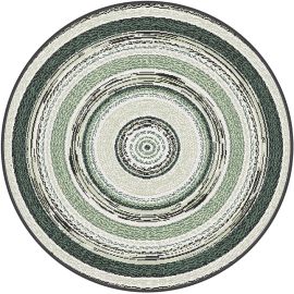 Tapis rond moderne extérieur et intérieur plat Nilla