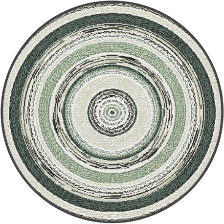 Tapis rond moderne extérieur et intérieur plat Nilla