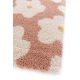 Tapis floral shaggy design doux Lasse