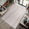 Tapis effet 3D design crème relief Hugues